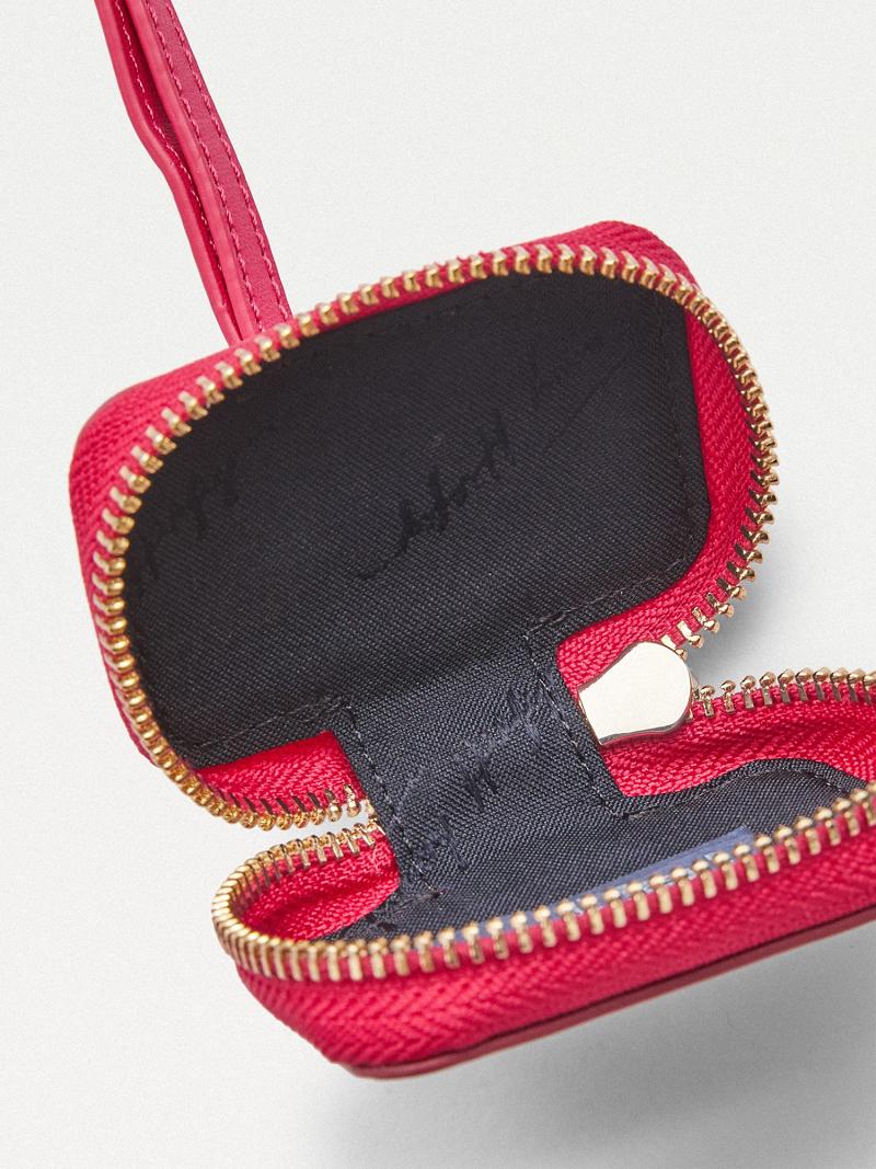 Női Tommy Hilfiger Monogram Zip Earbud Case Kártyatartó Rózsaszín | HU 650DFM